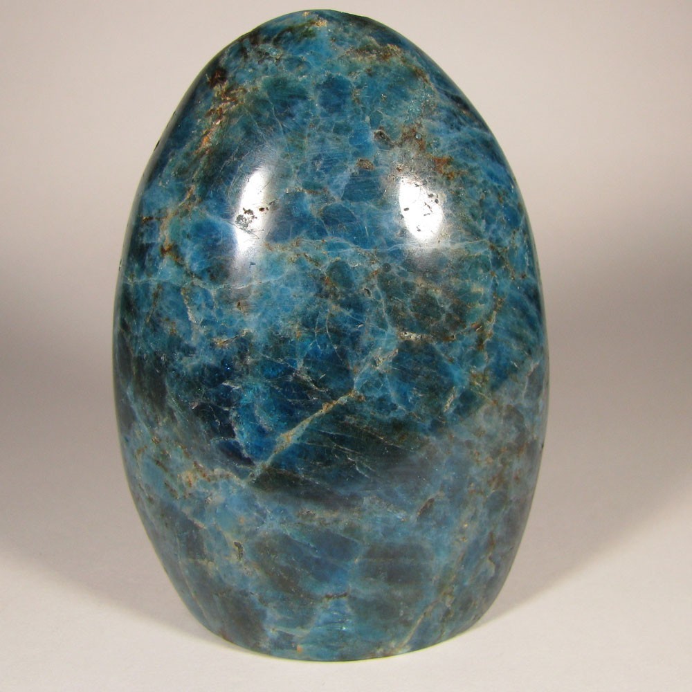 4.1″ Blue APATITE Polished Crystal Freeform Standup – Madagascar – 1.5 lbs.