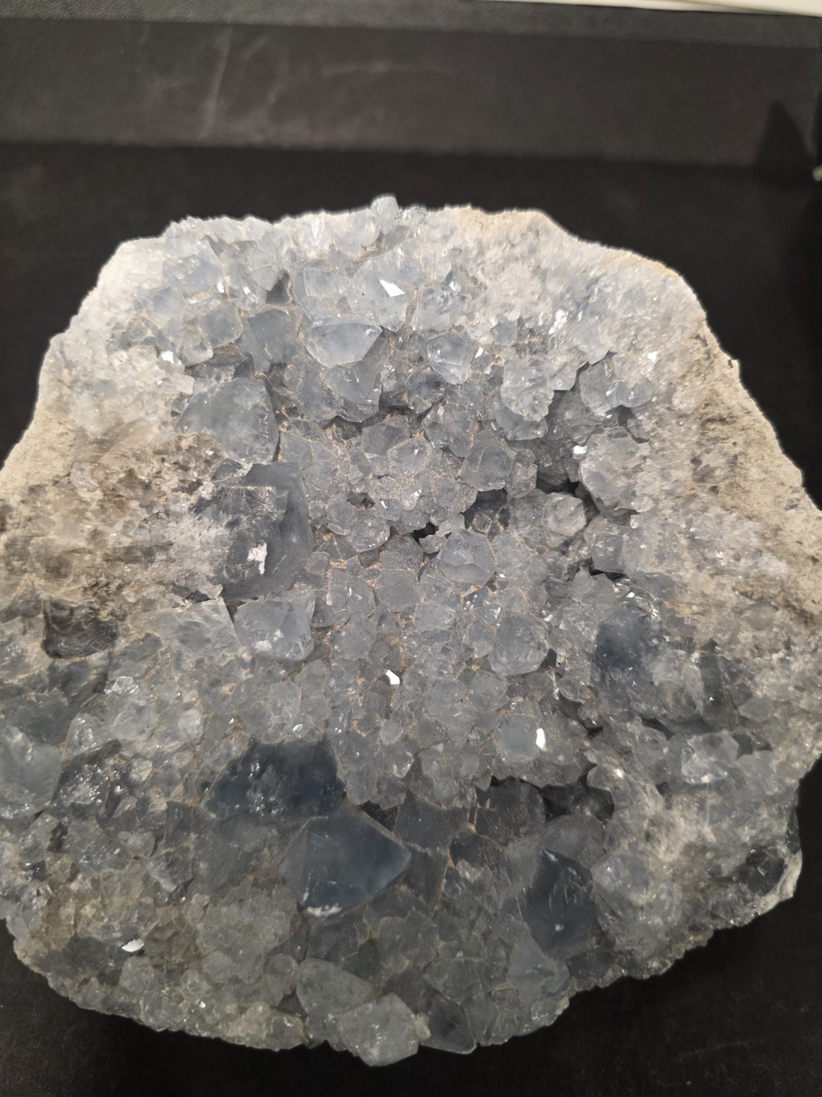 5lb 6″ Natural Blue Celestite Crystal Geode Quartz Cluster Mineral Specimen