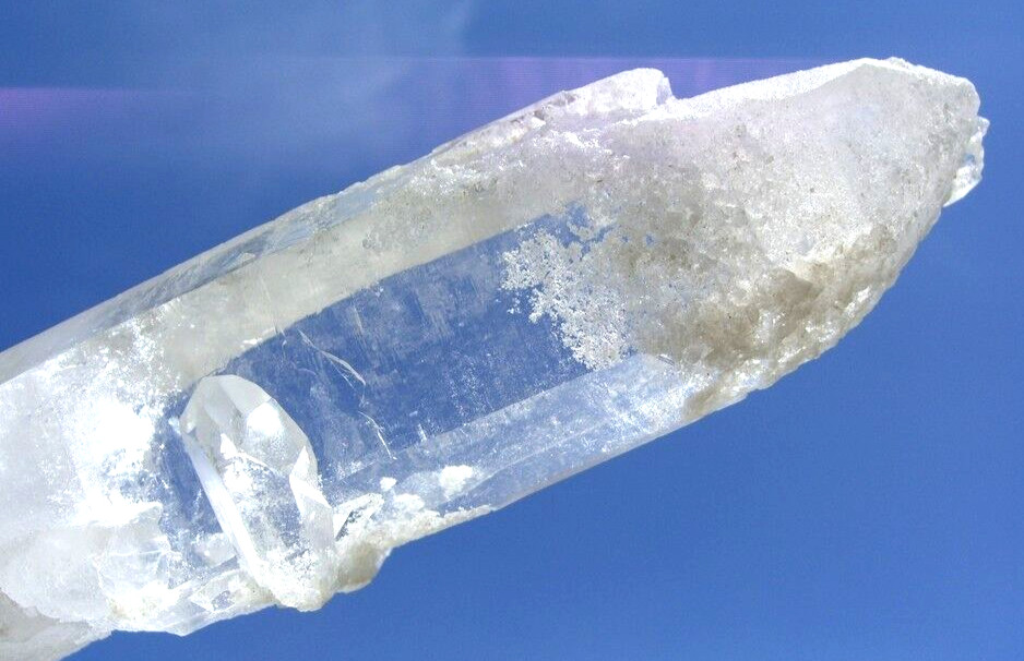 LEMURIAN Laser Quartz Crystal Point a Natural Frosted Beauty and Rare Formation