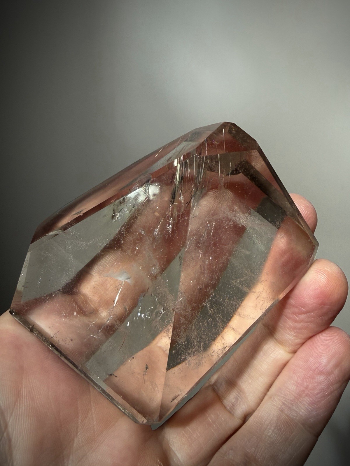 Gold Rutilated Quartz Crystal Optical Quartz Rutile Inclusion Quartz Polished