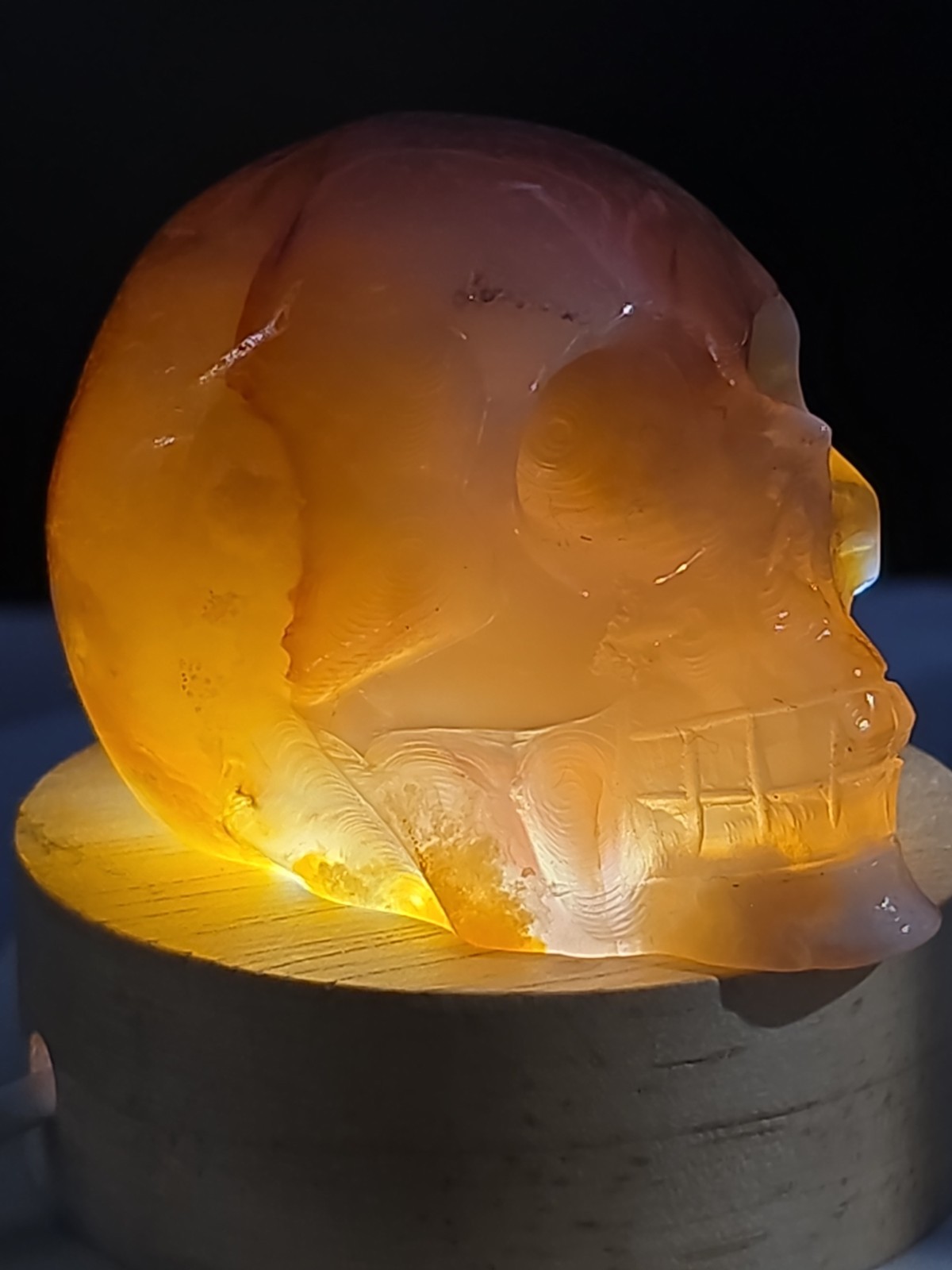 Flower Agate Skull 4.5 Oz. 126g 2″ X 1.75 “