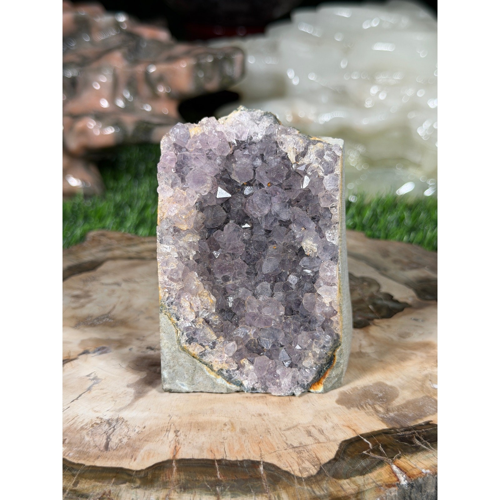 Brazilian Amethyst Crystal Rough Geode 10.7oz