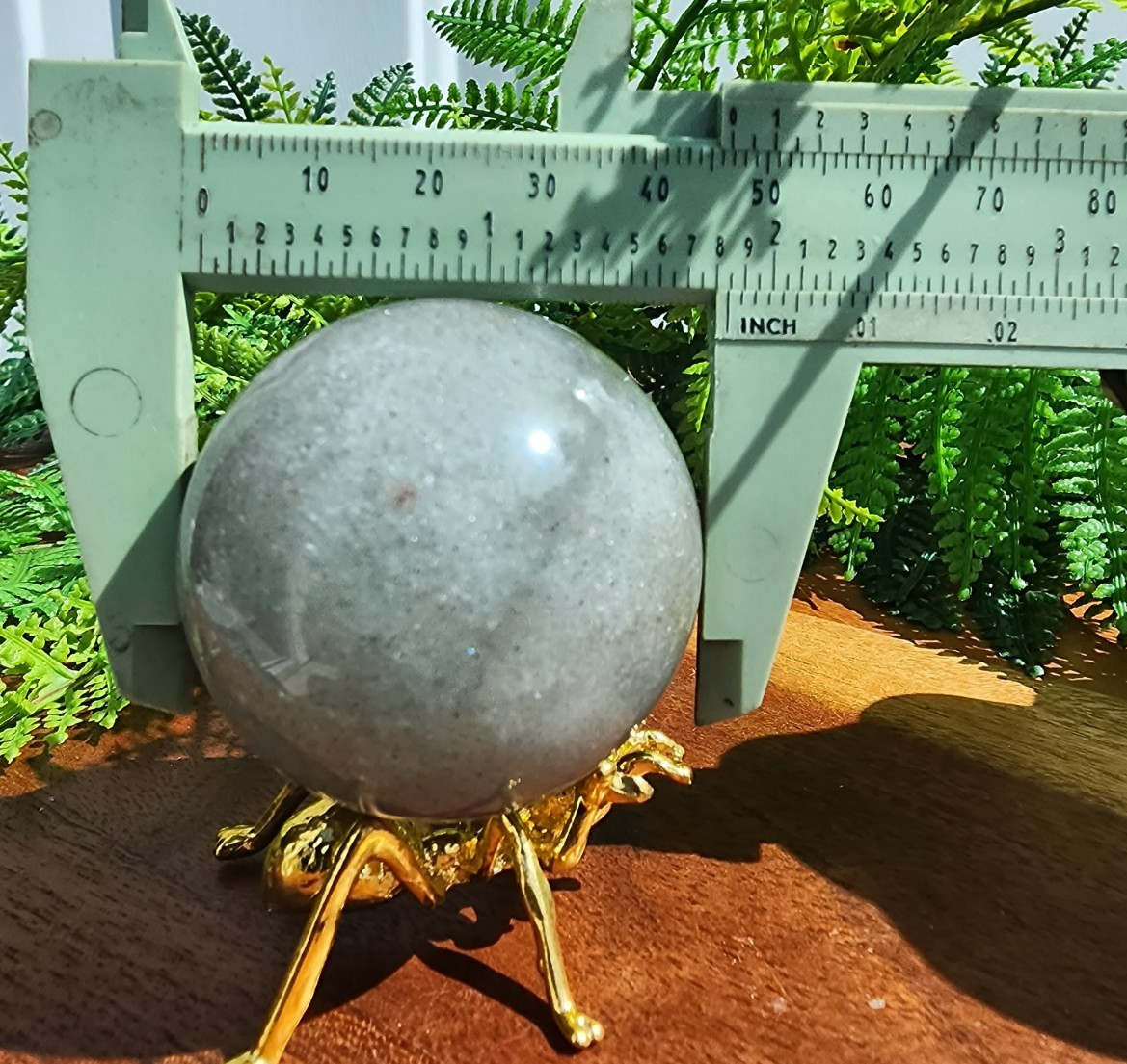 Sage Adventurine Sphere 48 mm 140 grams, 5oz 1-1/2″ in diameter
