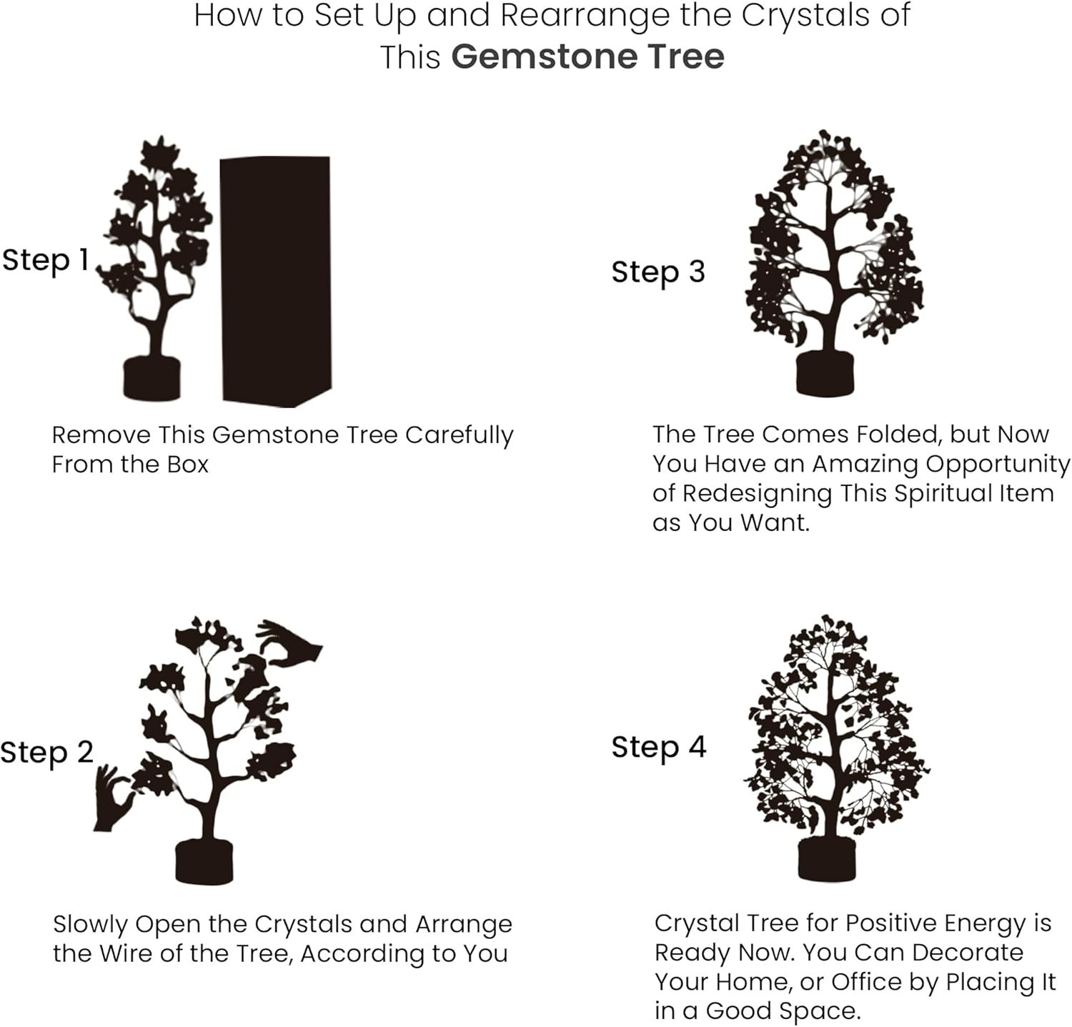Chakra Tree Of Life Decor – Crystals, Birthday Gifts For Women – House Warming