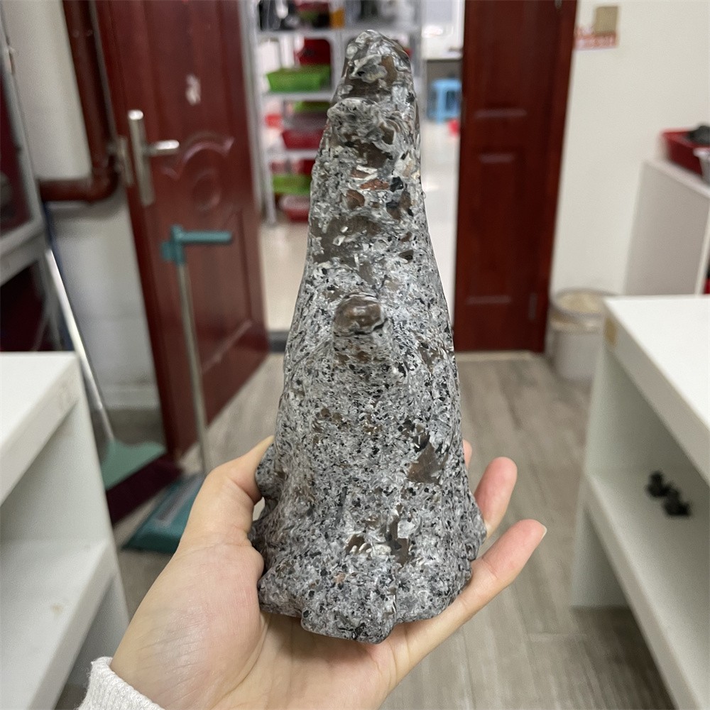 1.8LB 6.1″ Natural Yooperlite Halloween Tree Statue Crystal Carving Heal Decor