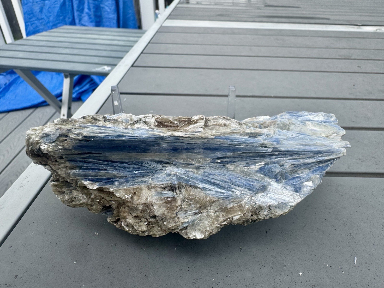 Over 1 Lb Blue Kyanite Comes With Acrylic Stand.