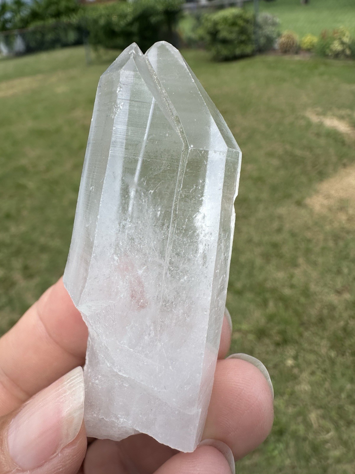 Arkansas Clear Quartz Lemurian Seed Crystal Parallel Twin Point Formation 1.7 oz