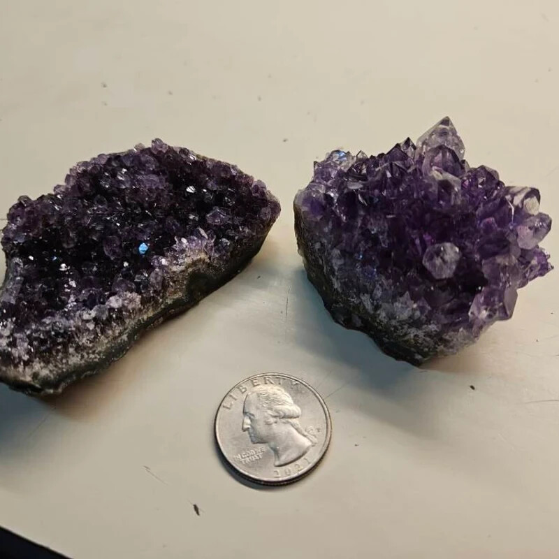 80-100g Raw Amethyst Crystal Quartz Cluster Specimens Healing Reiki Ornaments