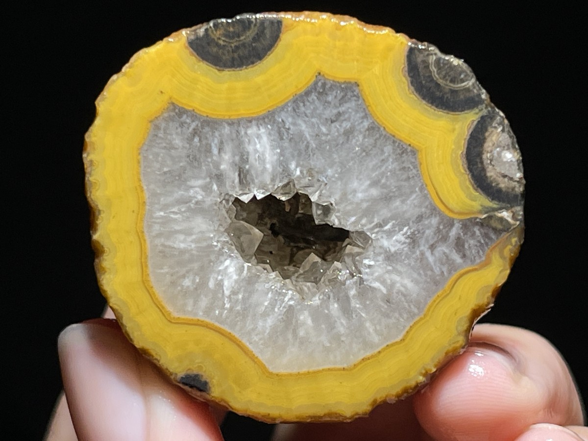 Natural 15 half Rough Chinese Agate crystal geode Achat Nodule Hebei 535g AA5