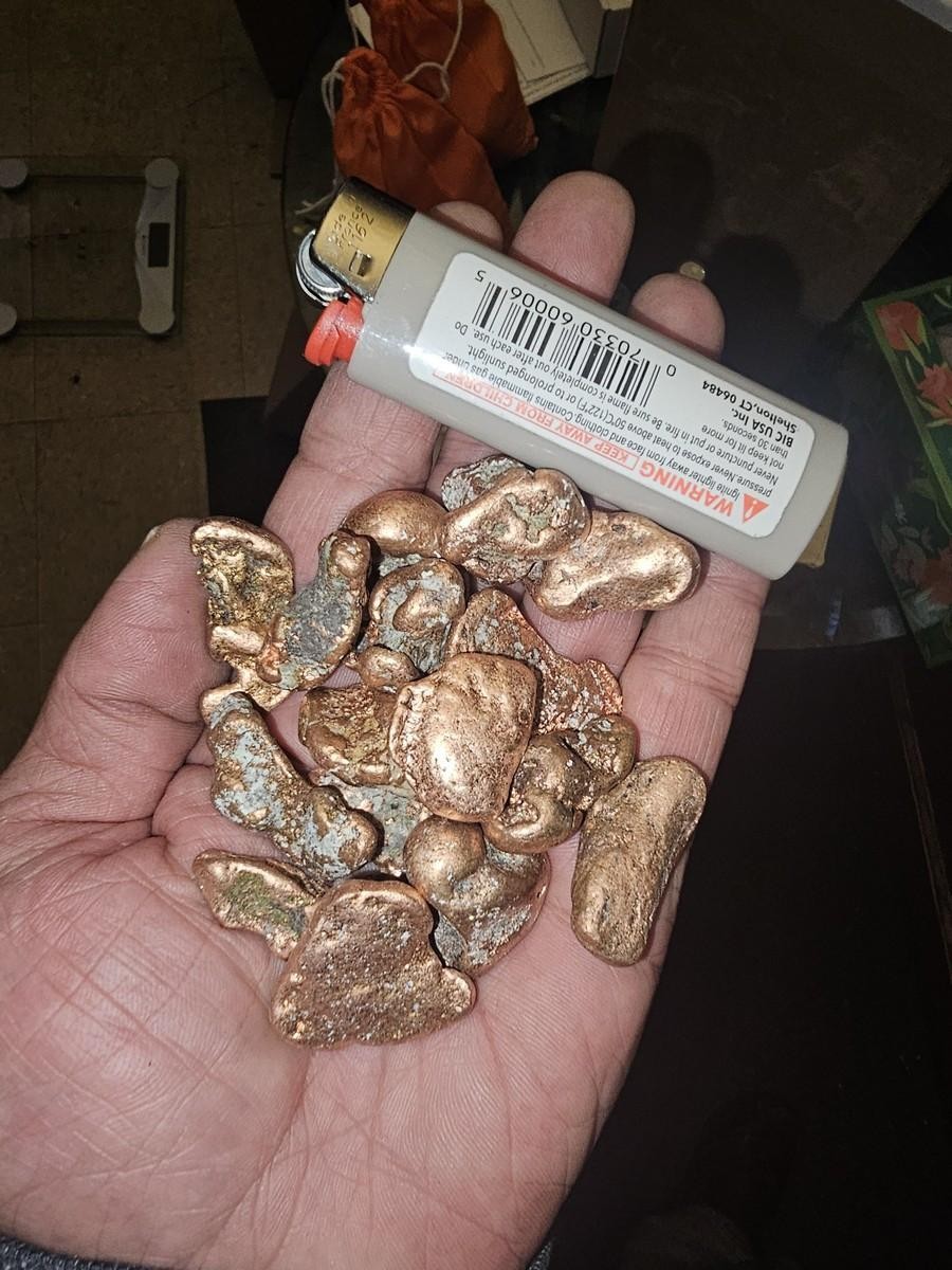 Natural Native Copper Nuggets: 1 pound bag. Keweenaw Michigan