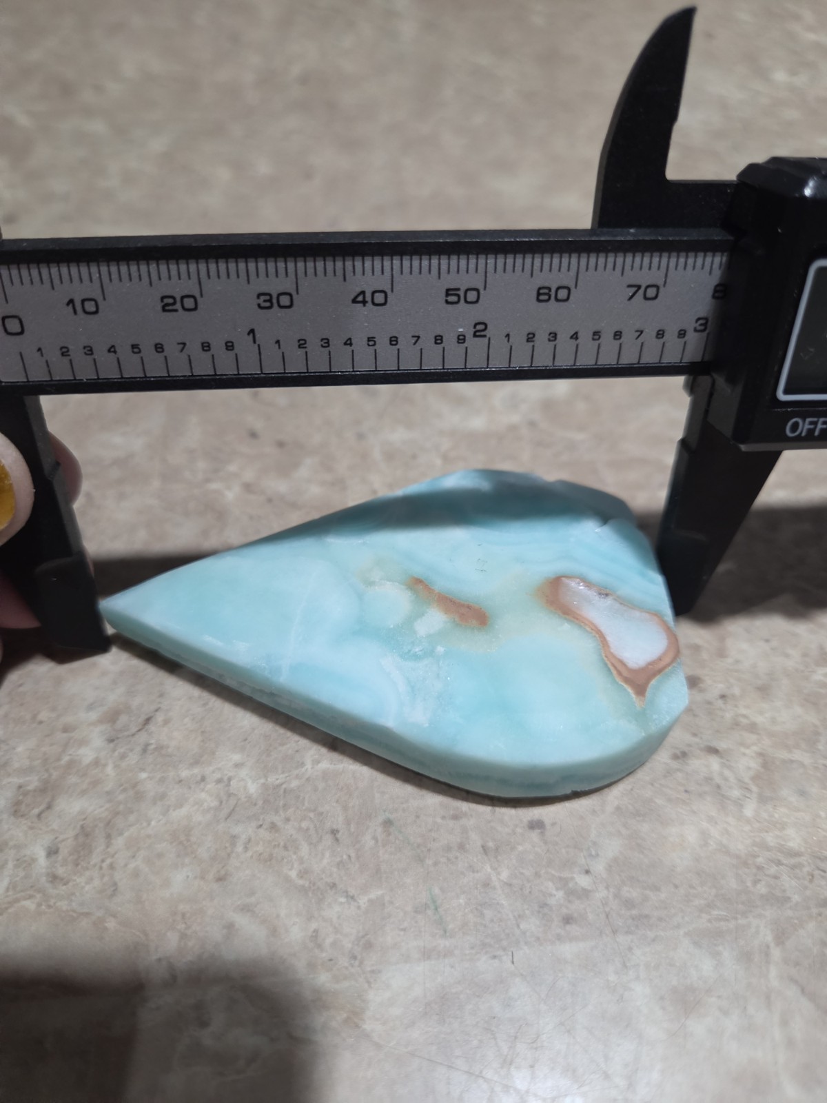 Crystal Hemimorphite Tear Drop Shape Free Form Carving