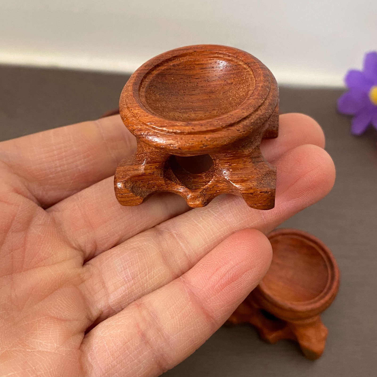 5pcs Wood Display Stand Crystal Ball Sphere Globe Stone Holder