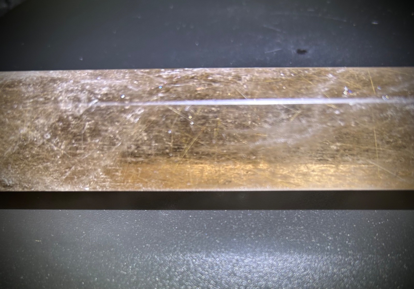 9.2″ Gold Rutile Smoky Quartz Tower 1lb 1.1oz (485 grams)
