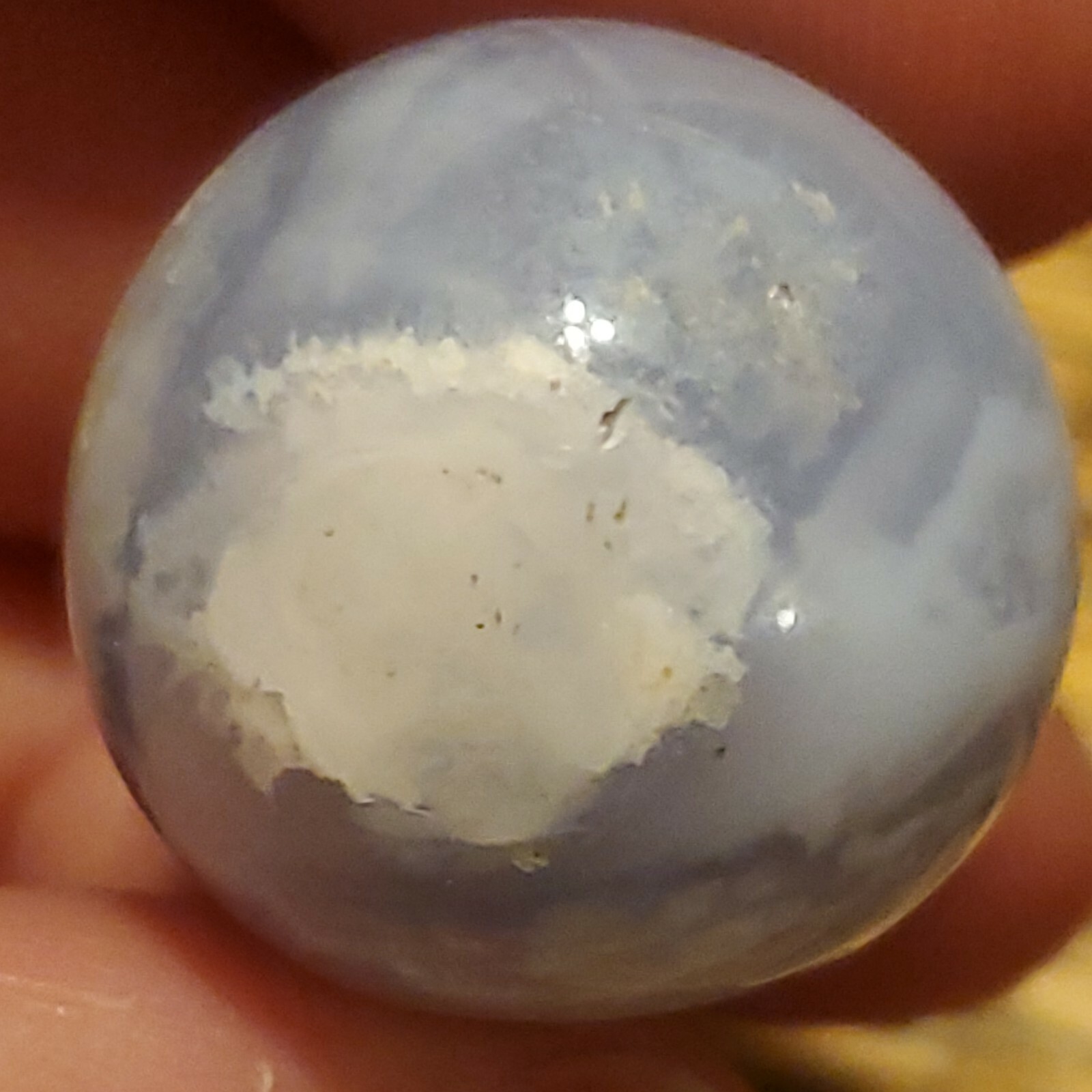 Blue Lace Agate Sphere Ball Orb Marble 20.5mm 14g