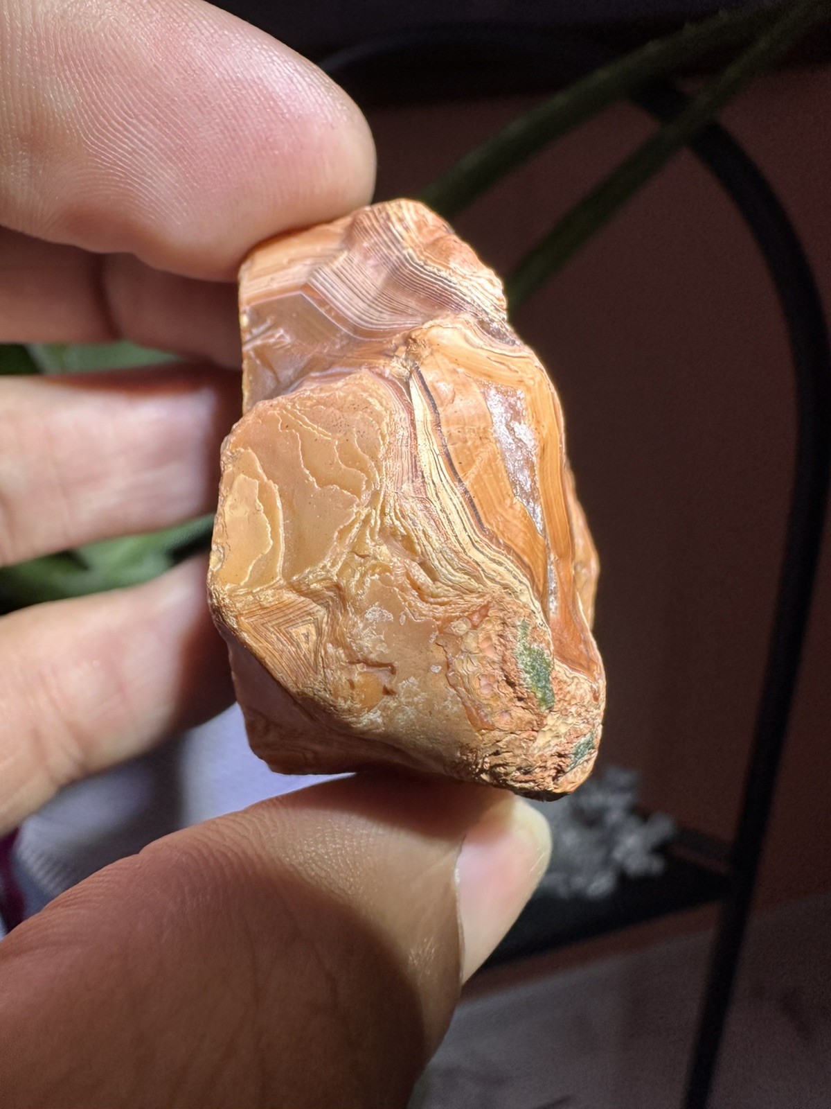 2.15 oz Lake Superior Very High-Quality Agate Fire Peeler Top Shelf Opaque Paint