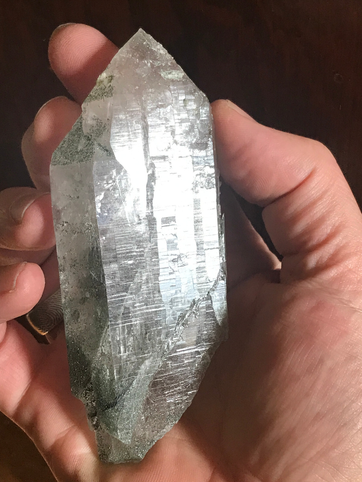 Quartz, fully crystallized(“re-healed”) Floater, Habach valley, Austria