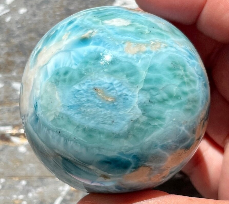 LARGE DOMINICAN REPUBLIC LARIMAR SPHERE 54.9 MM