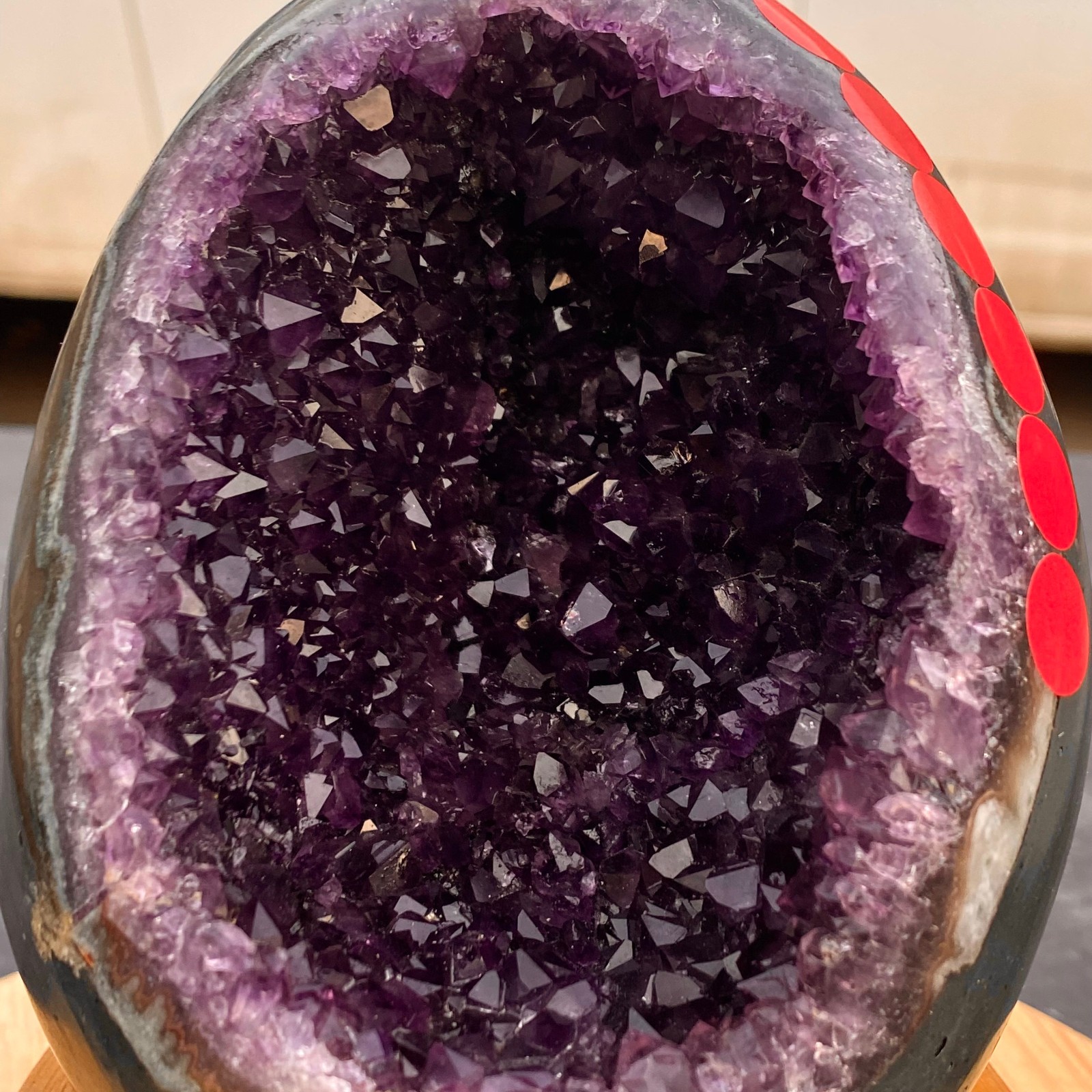 4.2LB Natural amethyst Dinosaur egg Quartz Crystal specimen healing