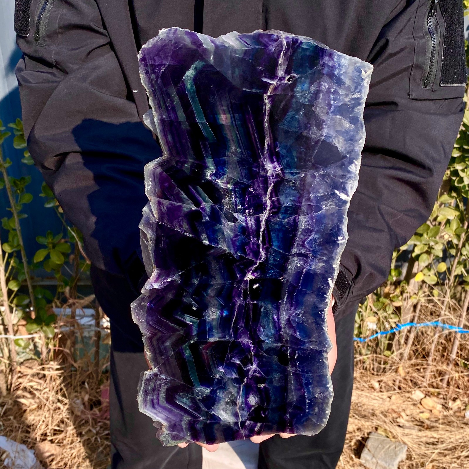 8.6LB Natural and colorful fluorite tablets for crystal therapy and meditation