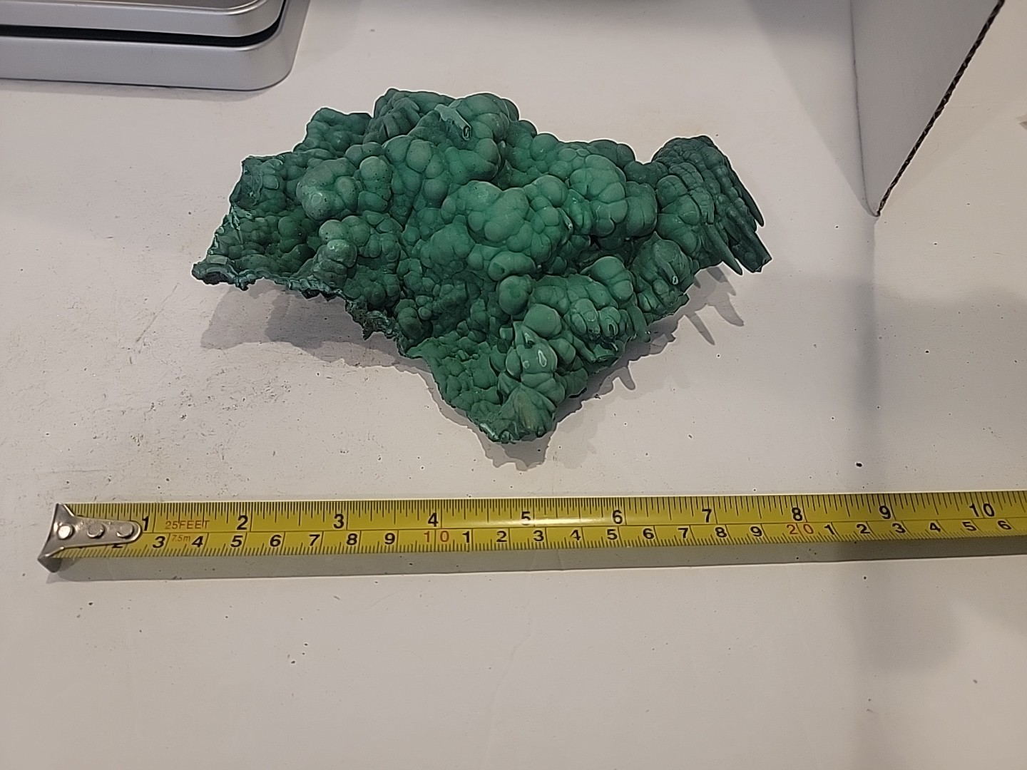 1.5 Pound: Malachite Rough Brain Botryoidal Plume From DRC Africa G