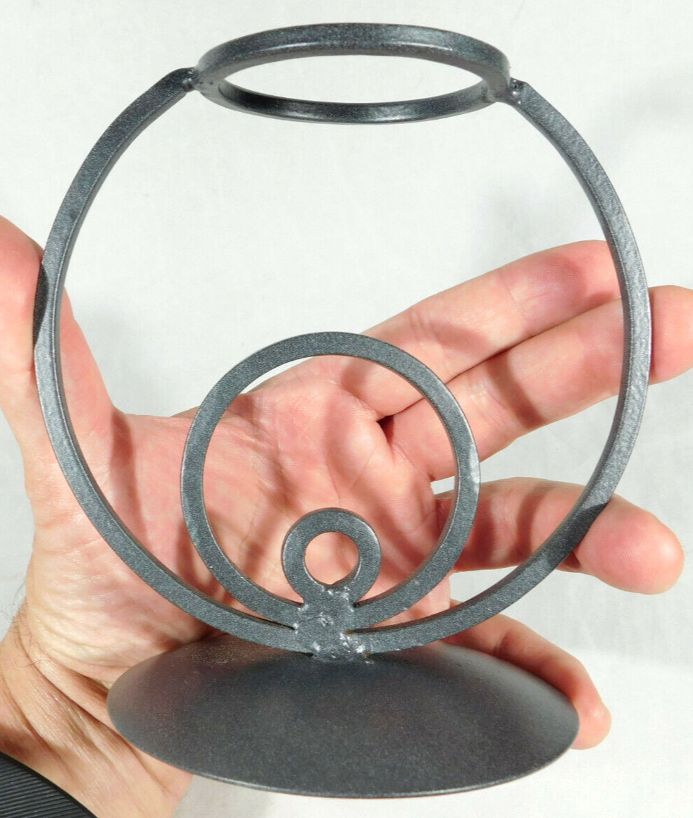 Sphere Display Stand Metal Modern Design Medium Size Dark Silver