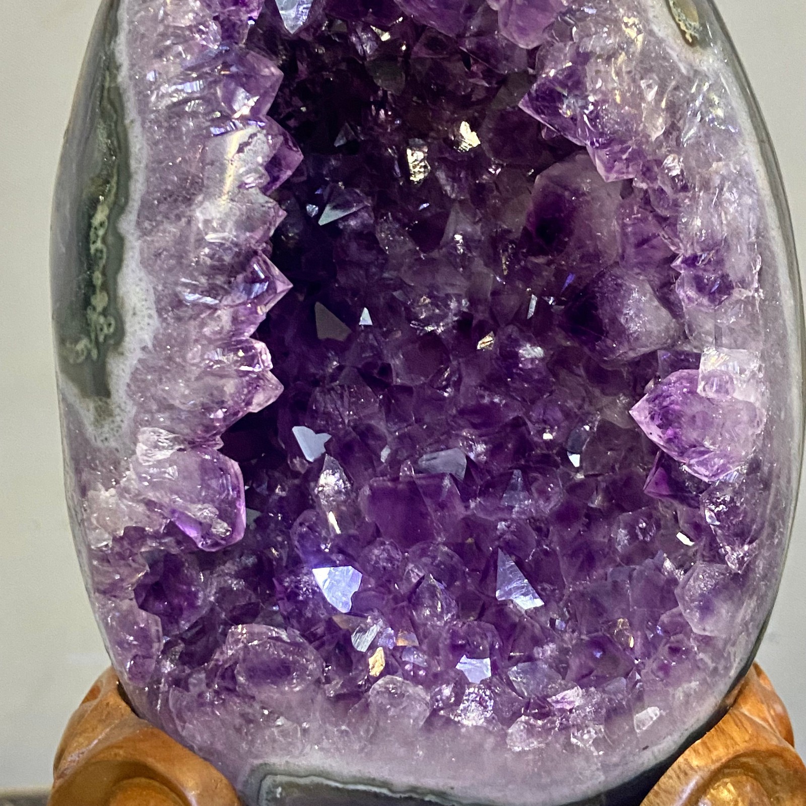 17.85LB Natural amethyst Dinosaur egg Quartz Crystal specimen healing