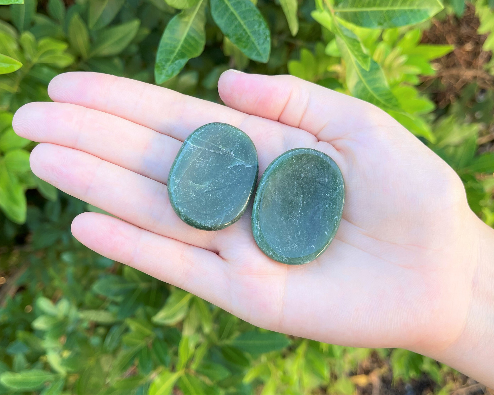 Bloodstone Worry Stone (Smooth Polished Pocket Stone, Bloodstone Palm Stone)