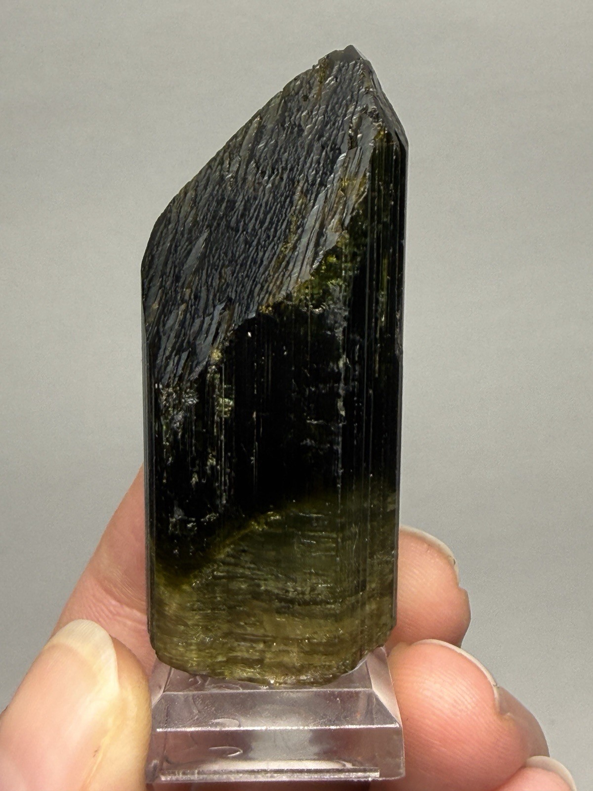 Naturally Faceted Green Tourmaline Gemstone Mineral Specimen | Pakistan
