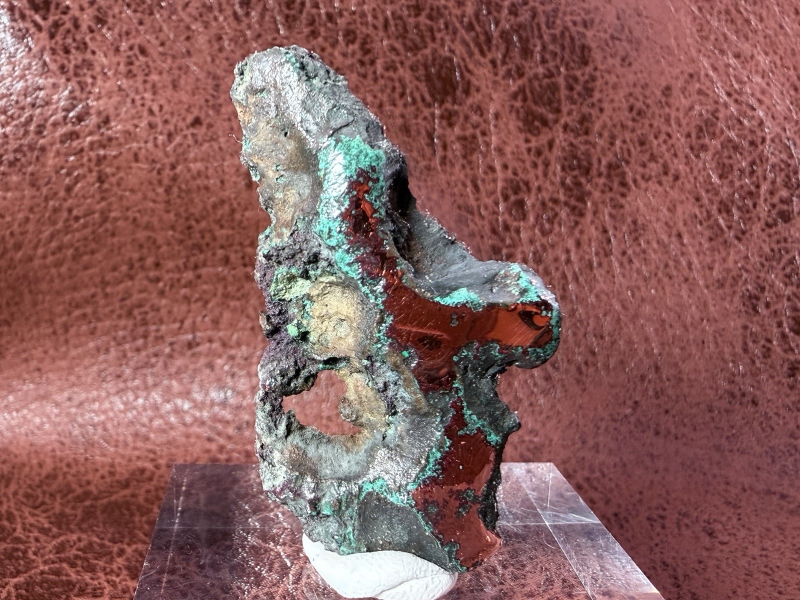 Natural Oxidized Green Glacial Float Copper with Buffed Finish, Michigan 30 g