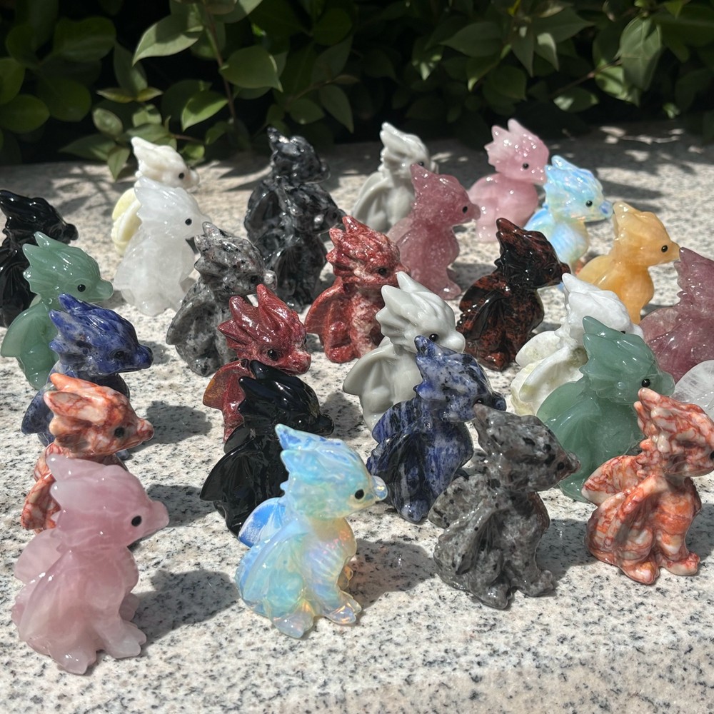 Natural Quartz Crystal Dragon Skull Carved Crystal Skull Reiki Gift Wholesale