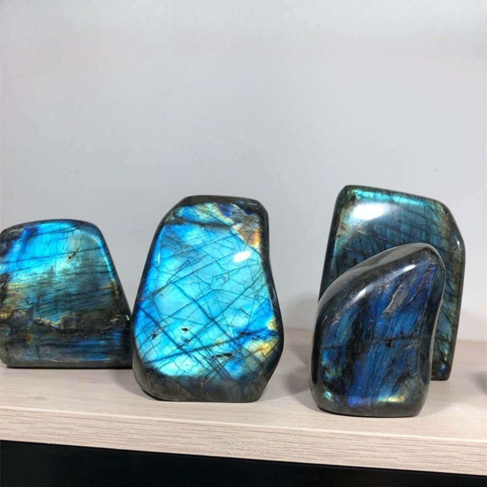 Natural Labradorite Free Form Standing HealingStone Crystal Reiki Desktop Decor