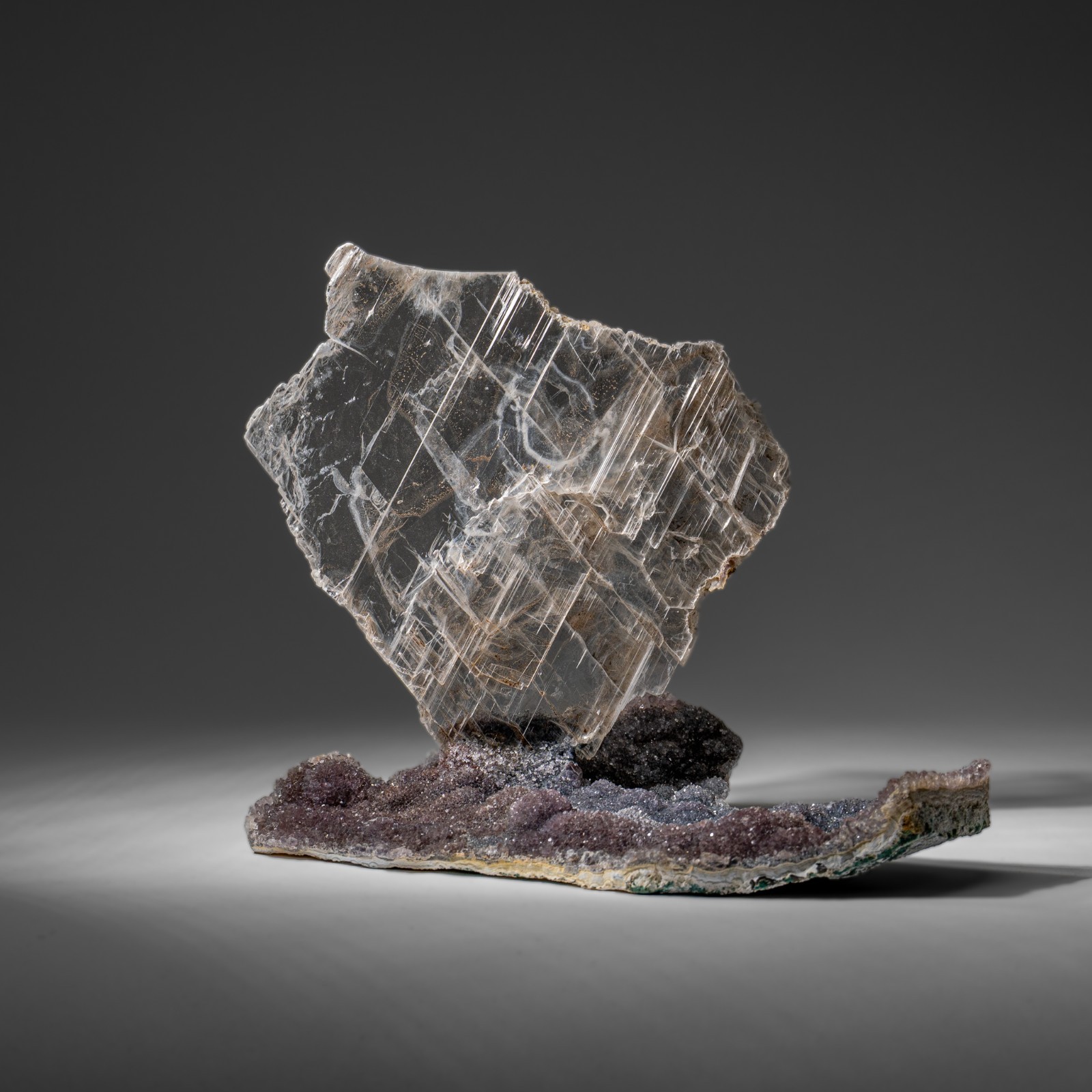 Gypsum Var. Selenite on Matrix from Rio Grande do Sul, Brazil (2.4 lbs)