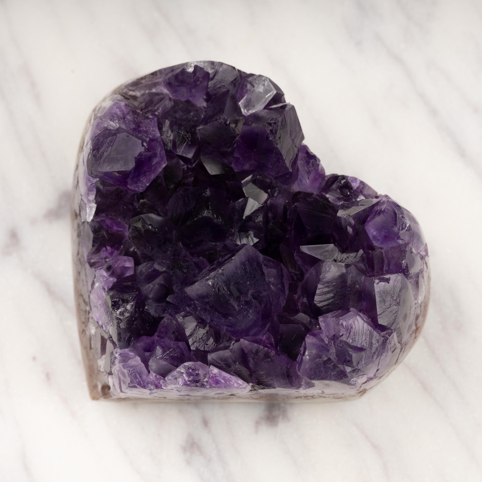 Amethyst Heart Cluster Healing Crystals, AAA Quality, Raw Natural Amethyst