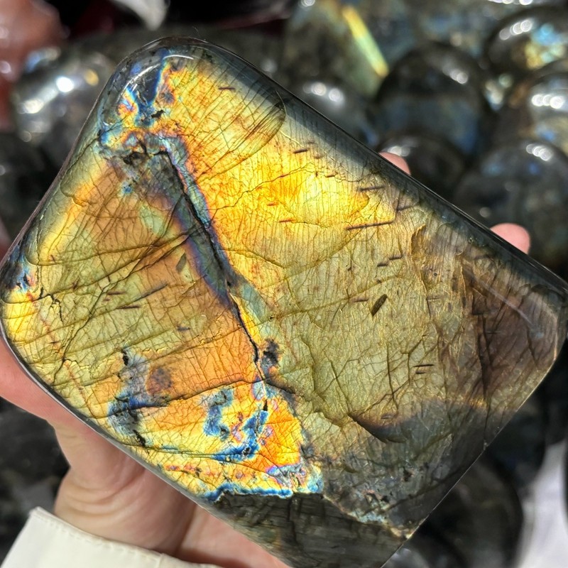 22LB Natural Labradorite Free shape Quartz Crystal Mineral Specimen Wholesale