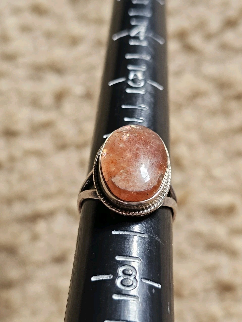Sunstone Ring, Size 6.75, Crystals & Stones, Mineral Specimen, Metaphysical