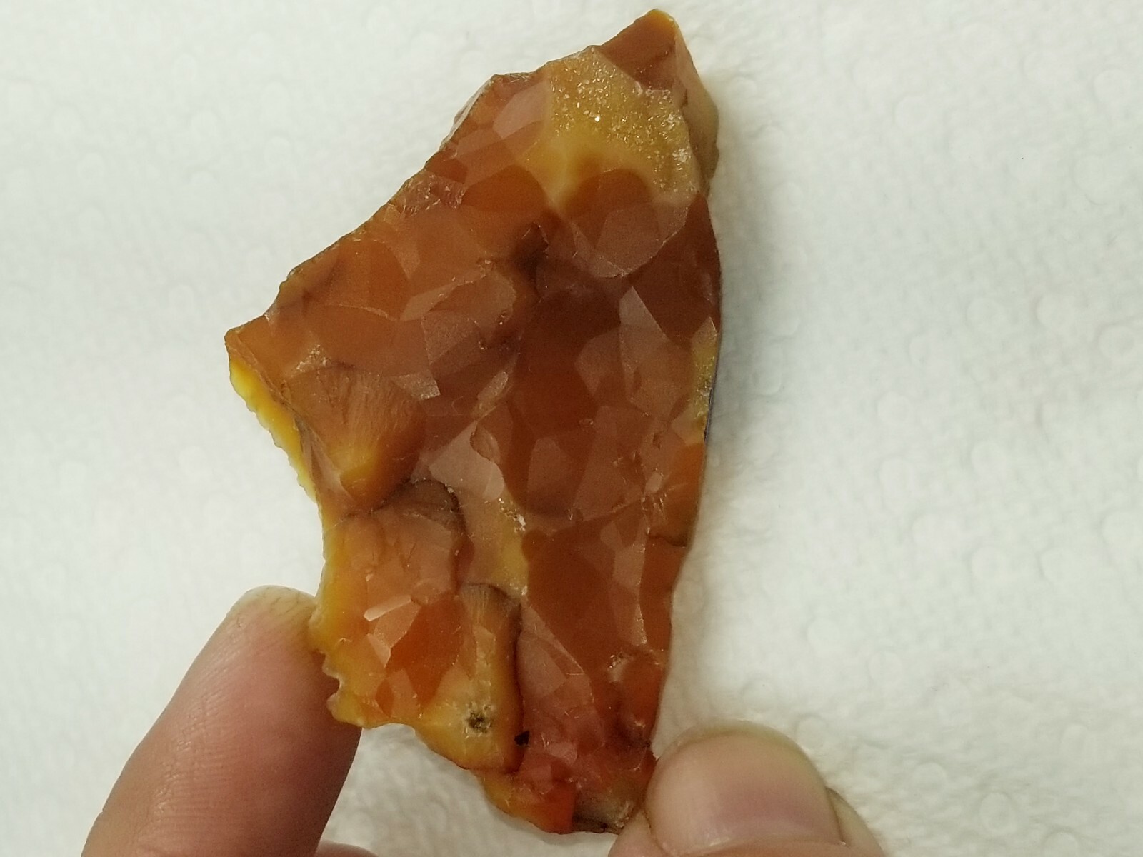 Geometric Pattern Orange Red Carnelian Crystal Mineral Specimen N Plainfield NJ