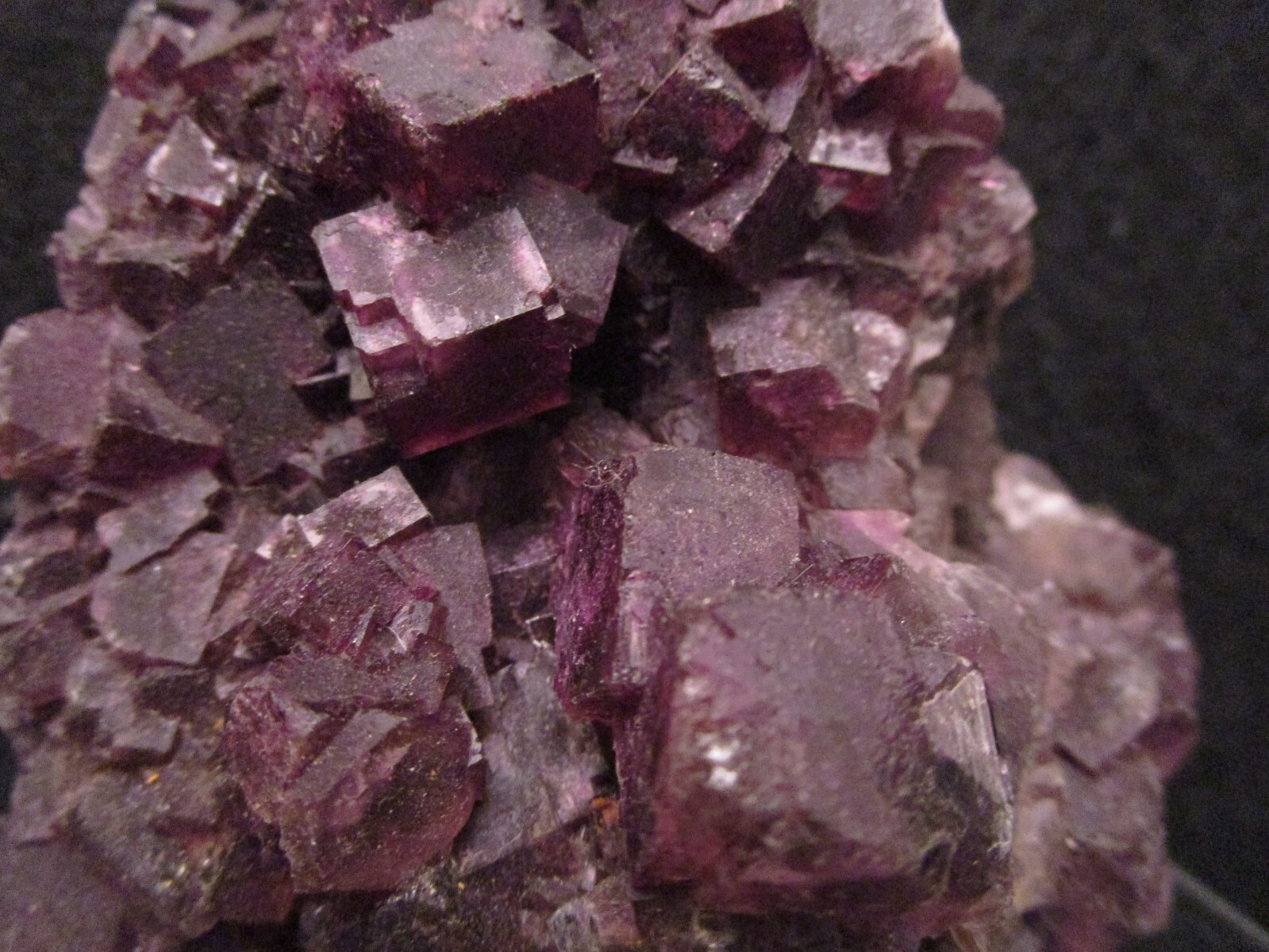* Excellent Deep Purple Fluorite Cube Crystal Cluster From Musquiz Mexico
