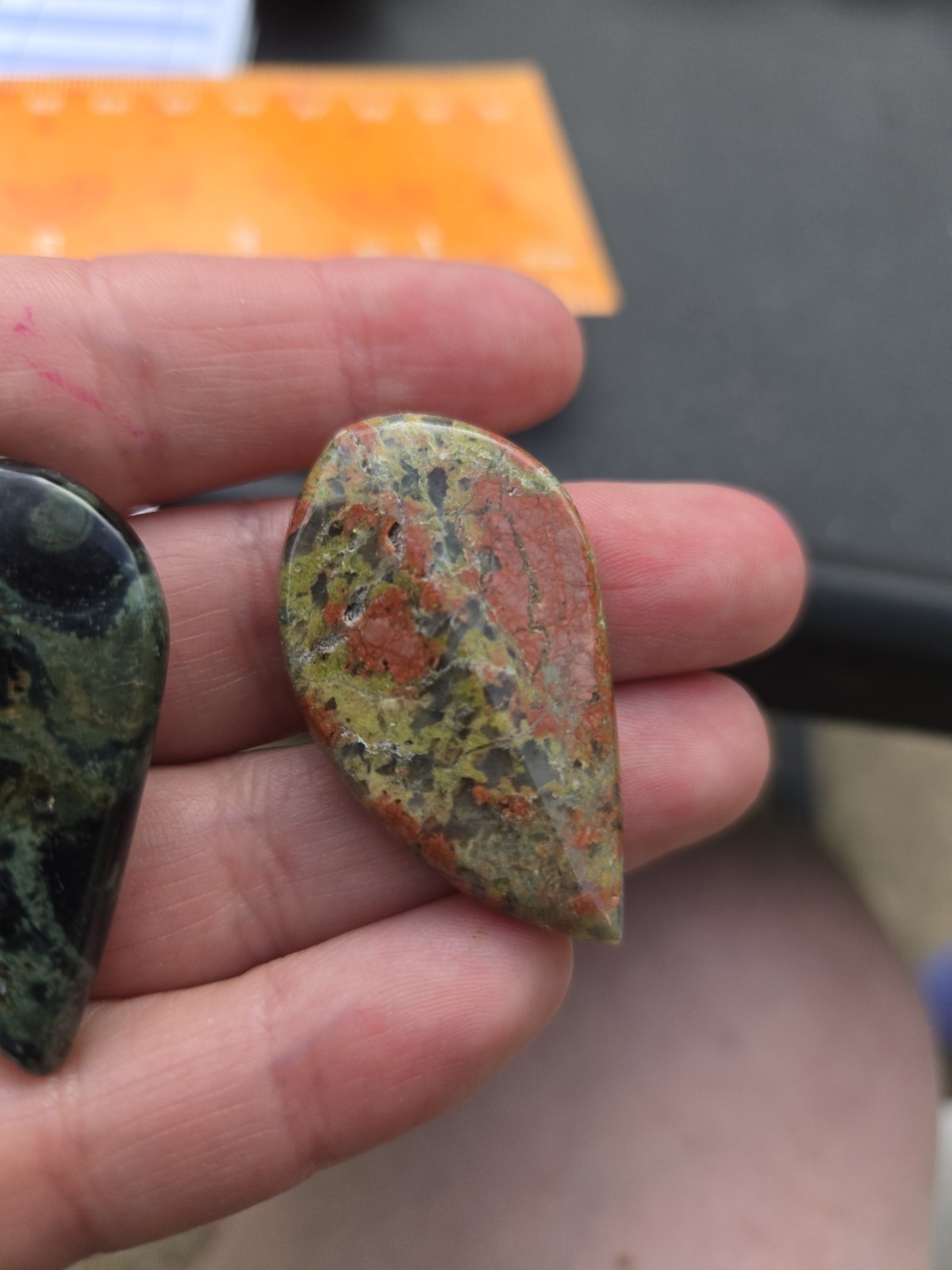 Cute Mini Collection! Mixed Materials-apatite, Moss Agate Mini Holder & Cabs!O19