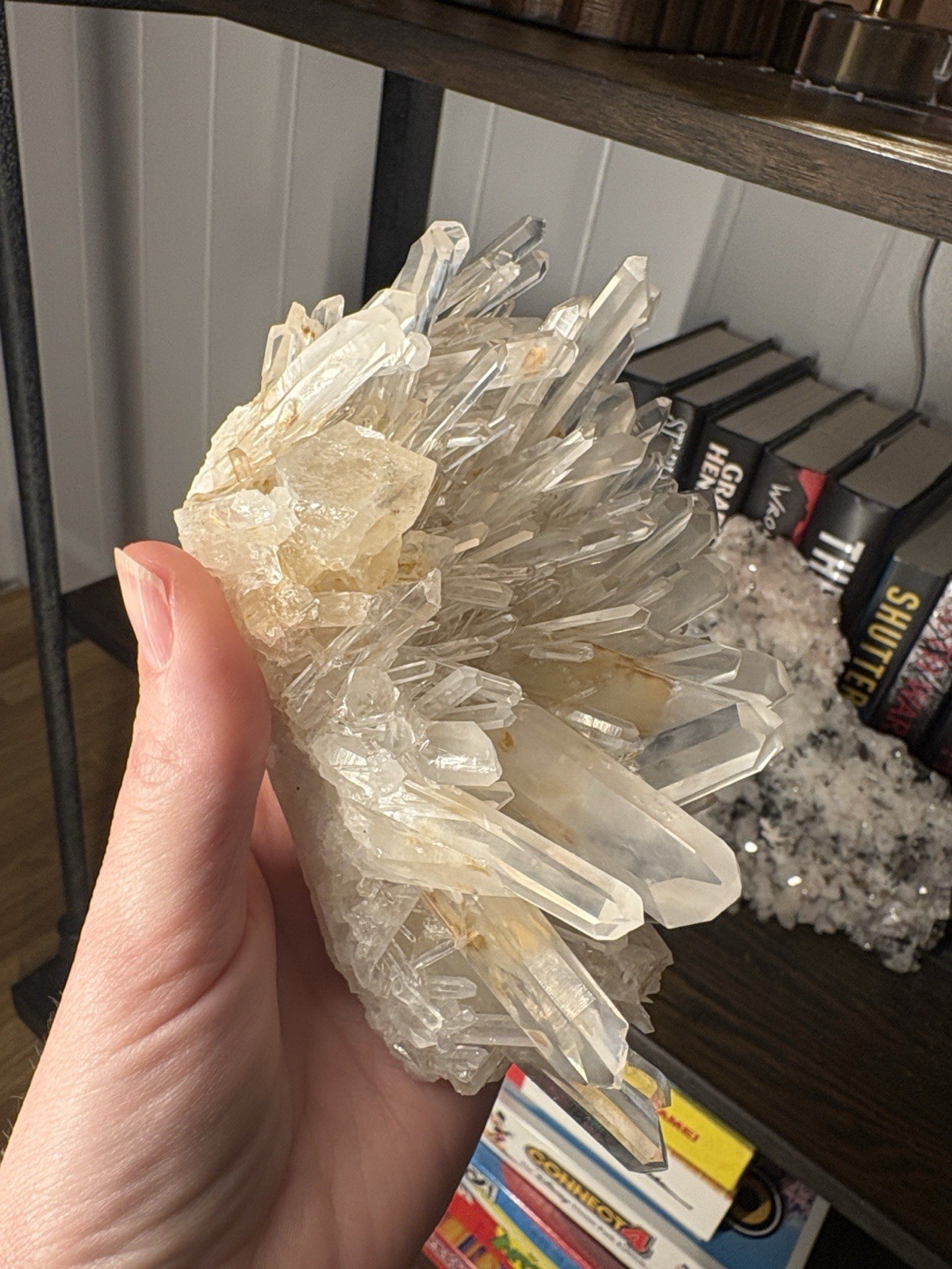 Golden Lemurian Quartz Cluster 6in x 4in