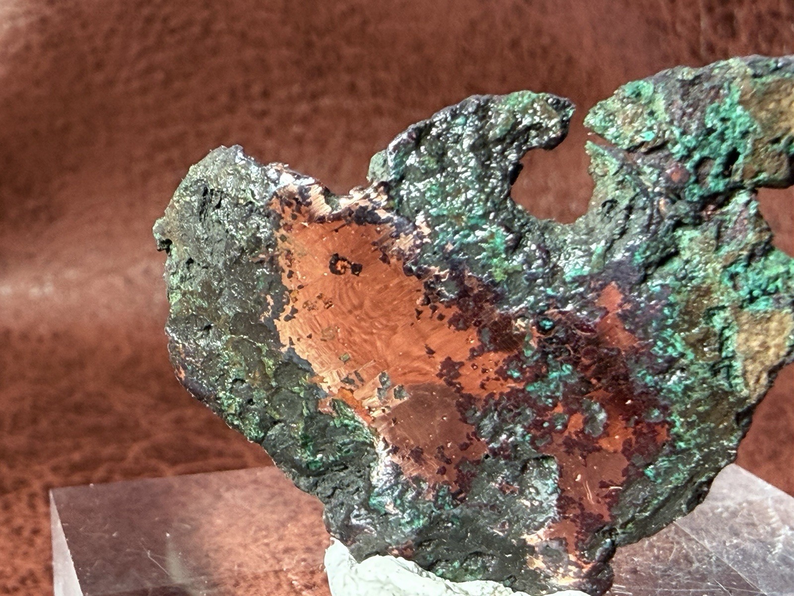 Natural Oxidized Green Glacial Float Copper with Buffed Finish, Michigan 12g