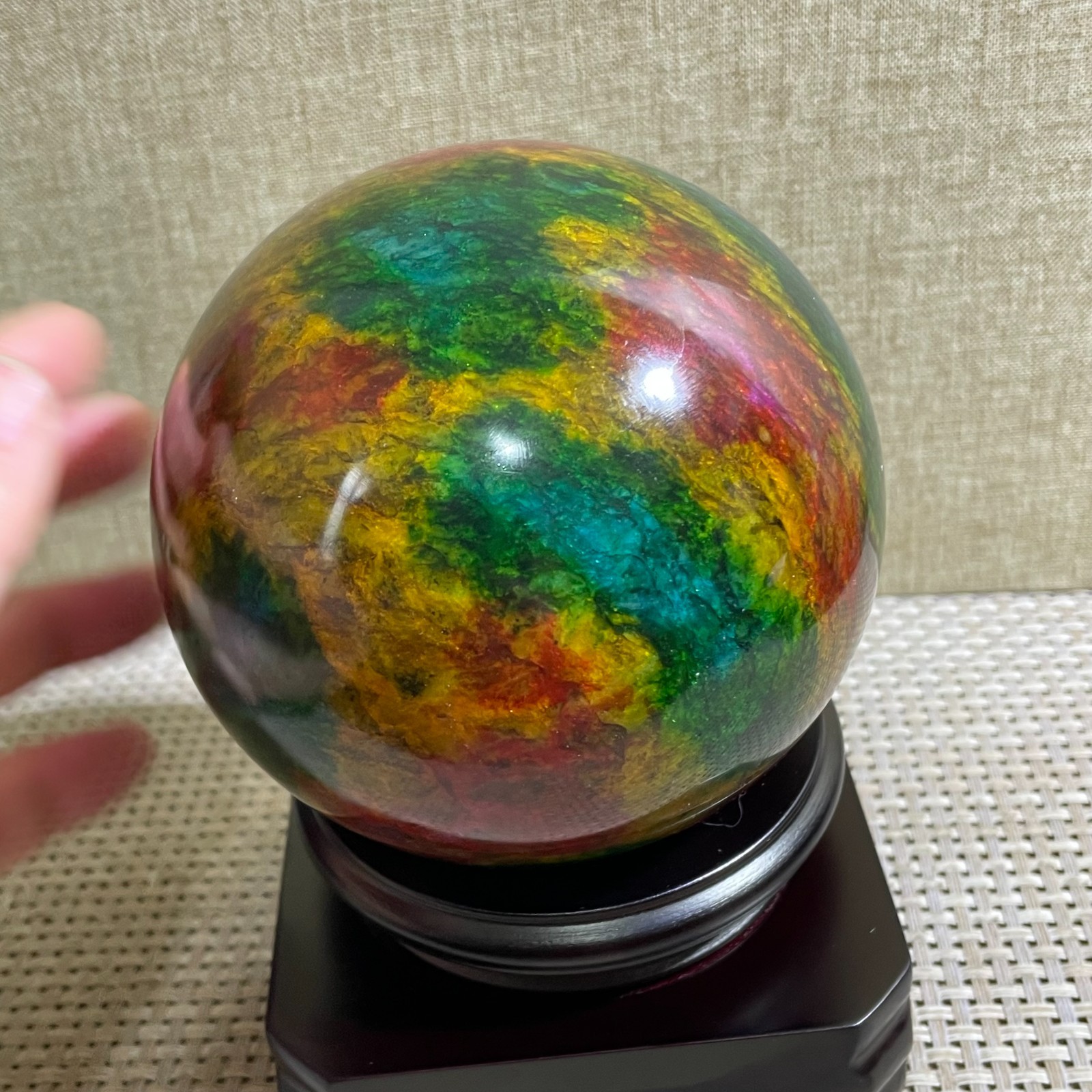 1500g Seven Colors Jade” sphere specimen -Taiwan China