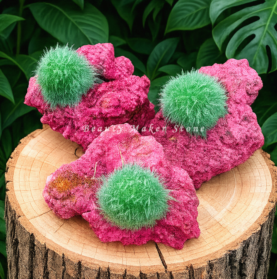 Red Rare Dandelion Zeolite Quartz Crystal Healing Cluster Mineral Specimen Decor