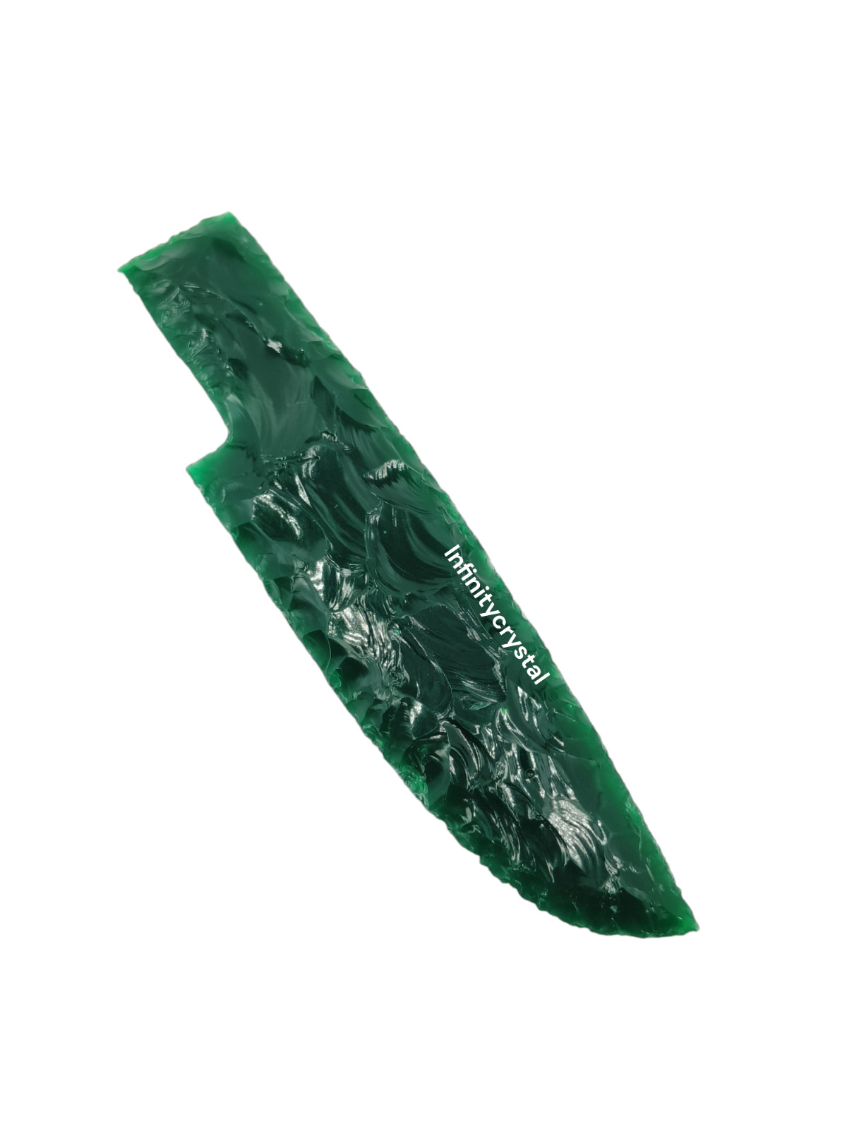 Handcrafted Green Jade Obsidian Knife Chakra Healing Crystal Blade,Glass 5.5-6″