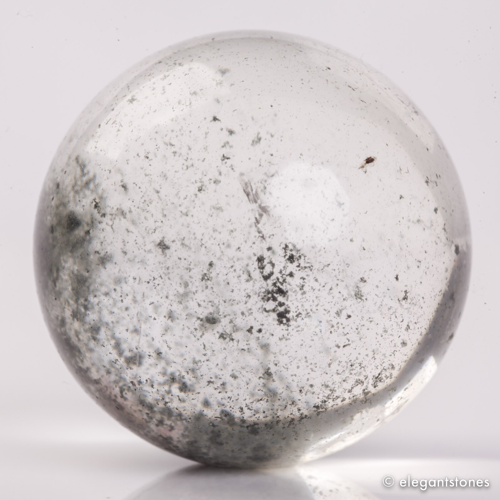 69g36mm Natural Garden/Phantom/Ghost/Lodolite Quartz Crystal Sphere Healing Ball