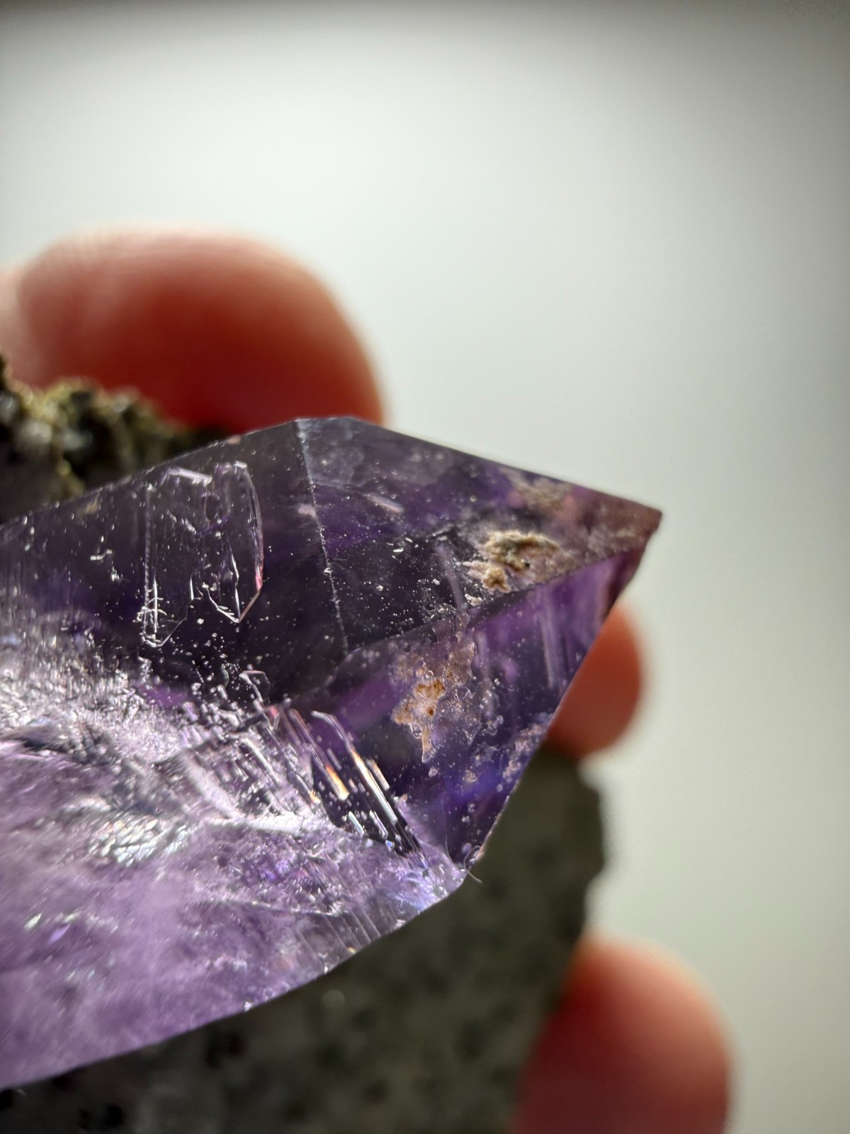 NICE single Amethyst crystal on Matrix from Veracruz, Mexico- Super Deal! $32!
