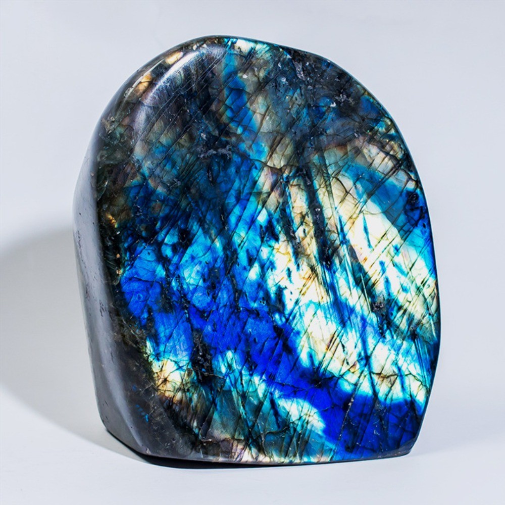 Natural Labradorite Free Form Standing HealingStone Crystal Reiki Desktop Decor