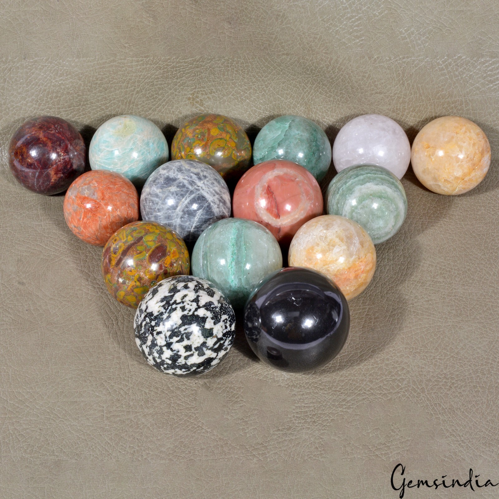 Superb 3.4 Kilo Natural Untreated Multi Gemstone Healing Crystal Sphere W Stand