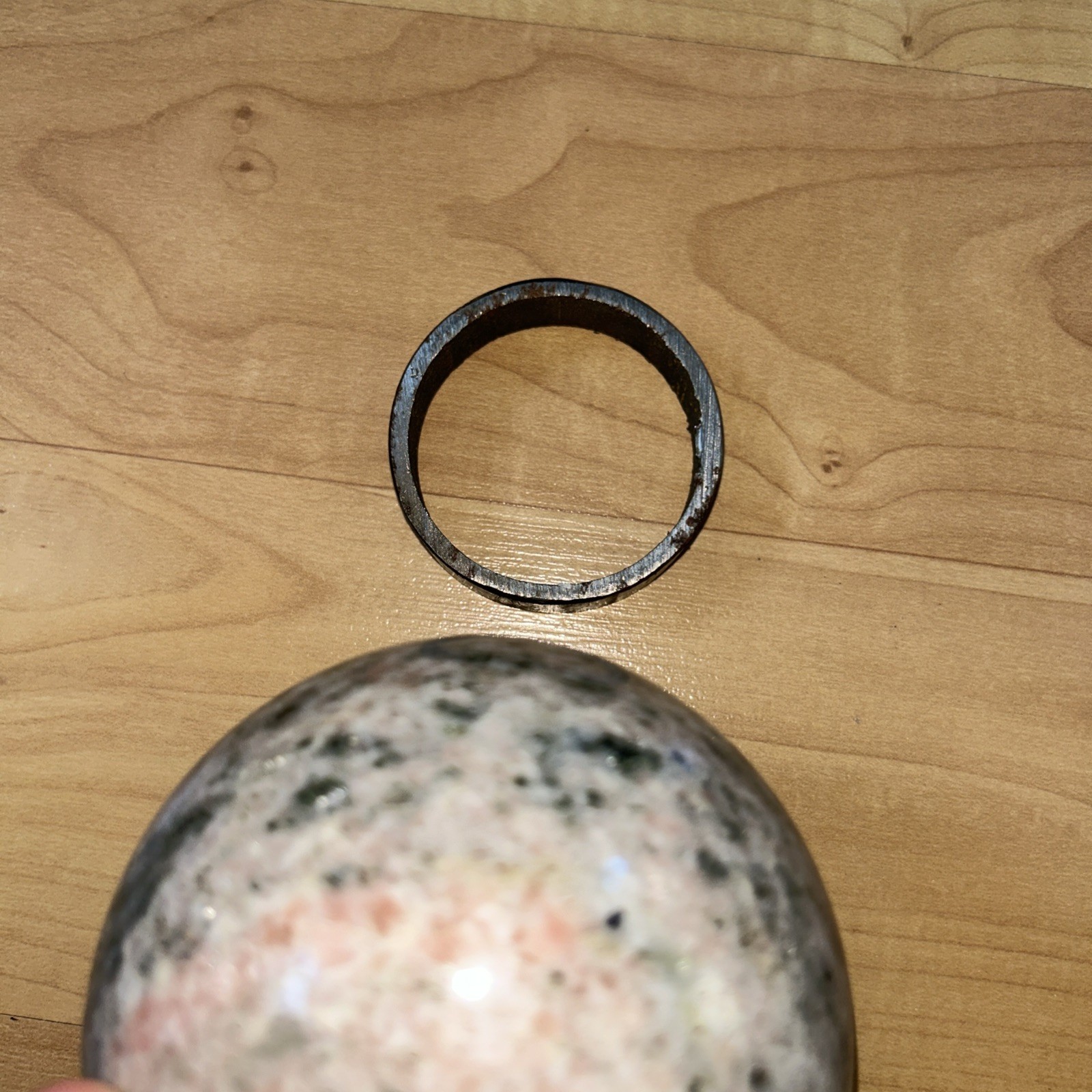 GRANITE MARBLE Quartz CRYSTAL SPHERE BALL 4 POUND POLISHED HUGE HEALING