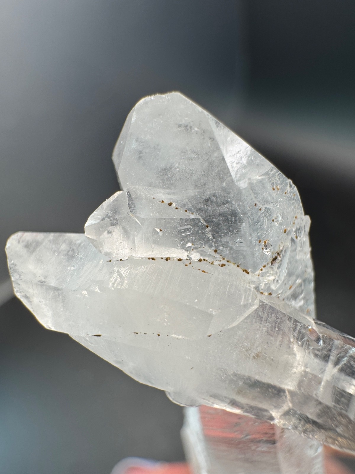 6528 Clear Quartz Crystal with Double Terminated Cross Crystal Brazil 20g