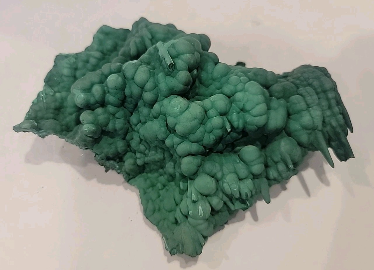1.5 Pound: Malachite Rough Brain Botryoidal Plume From DRC Africa G